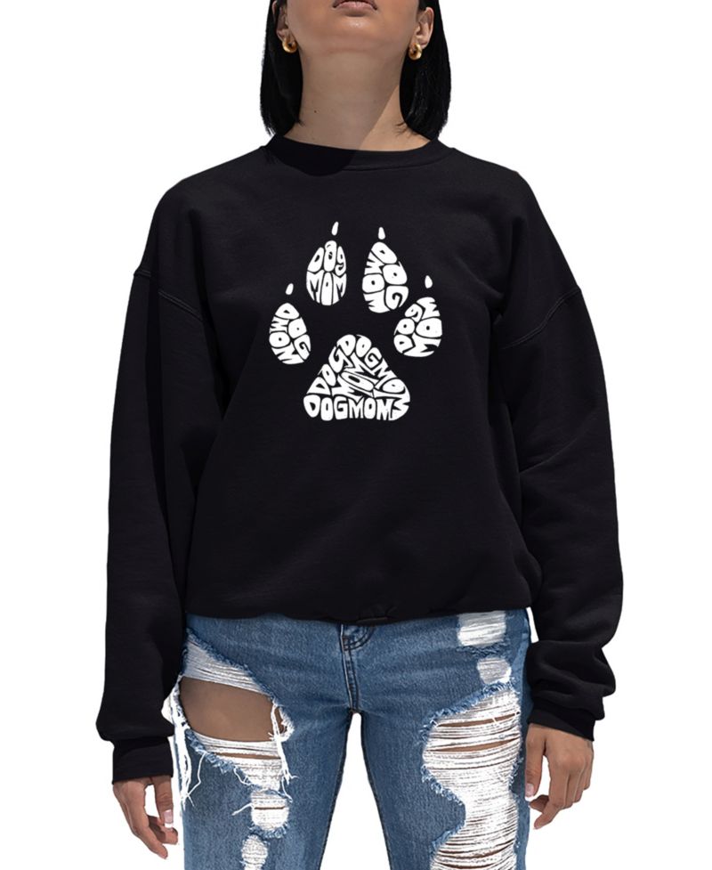 Women's Word Art Crewneck Dog Mom Sweatshirt