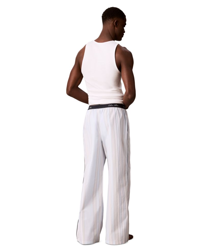 Men's Cotton Poplin Script Regular-Fit Pajama Pants