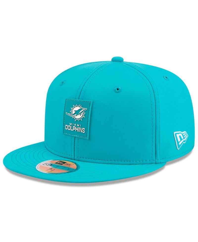 Men's Aqua Miami Dolphins 2025 Sideline 59FIFTY Fitted Hat