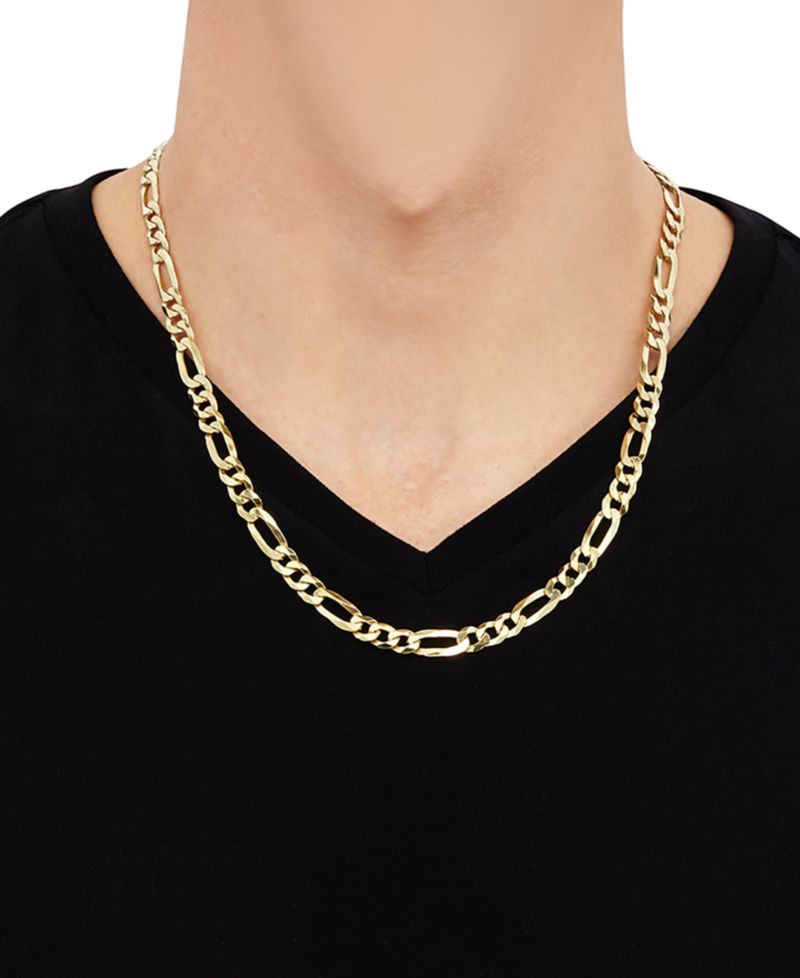 Figaro Link 22" Chain Necklace in 18k Gold-Plated Sterling Silver or Sterling Silver