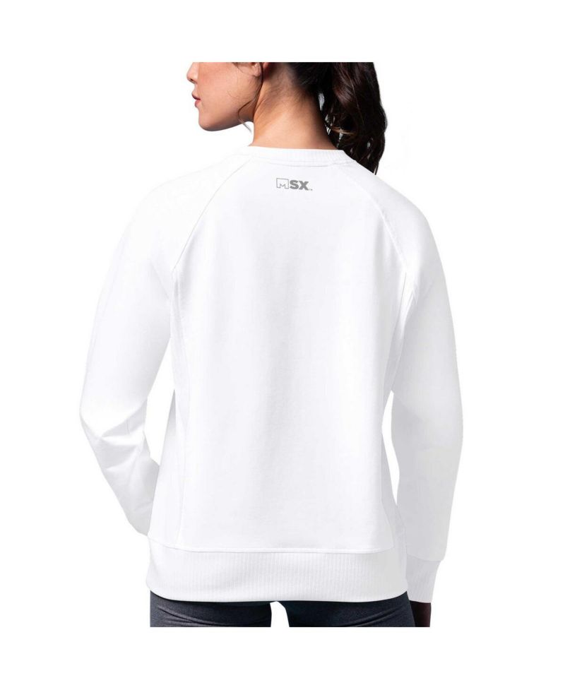 Women's White Washington Capitals Millie Raglan Pullover Sweatshirt
