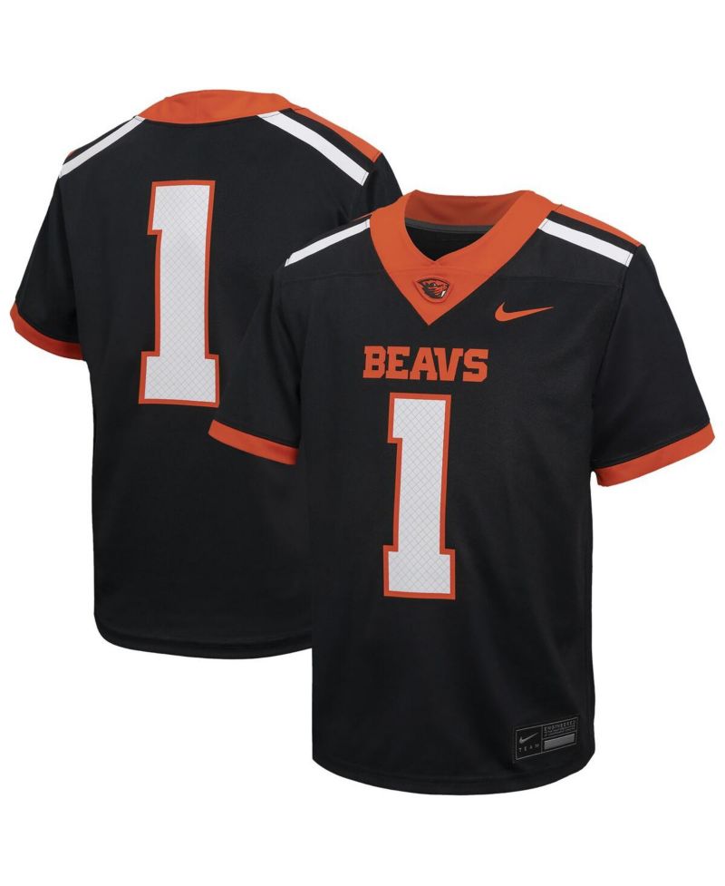 Big Boys and Girls 1 Black Oregon State Beavers Untouchable Football Jersey
