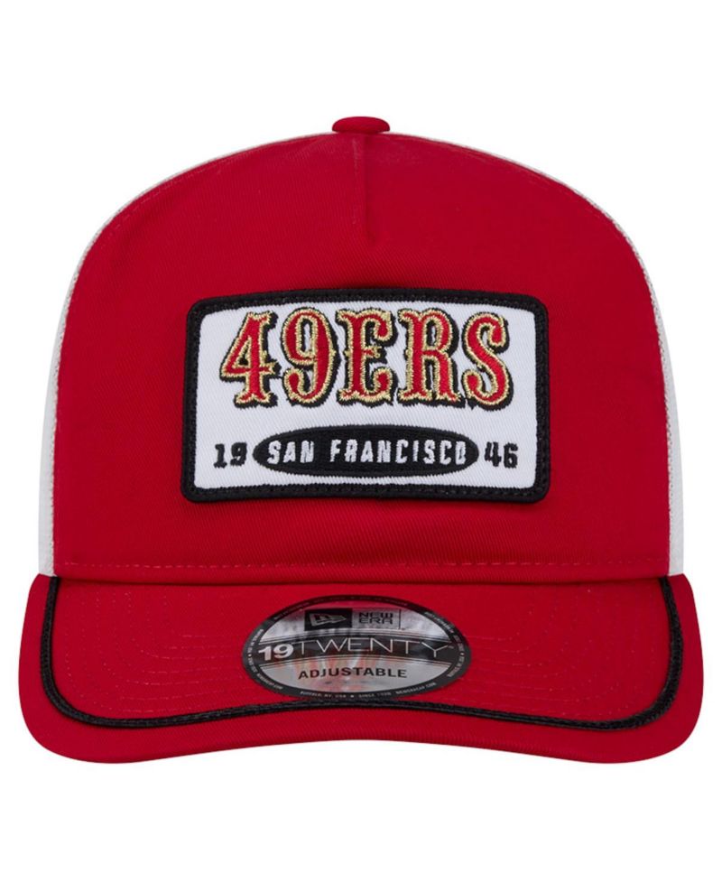 Men's Scarlet/White San Francisco 49ers Patch 19TWENTY Adjustable Hat
