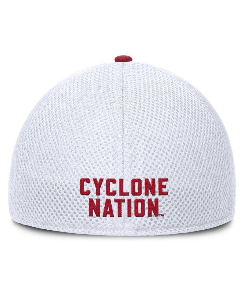 Men's Heather Gray/White Iowa State Cyclones Trigger Flex Hat