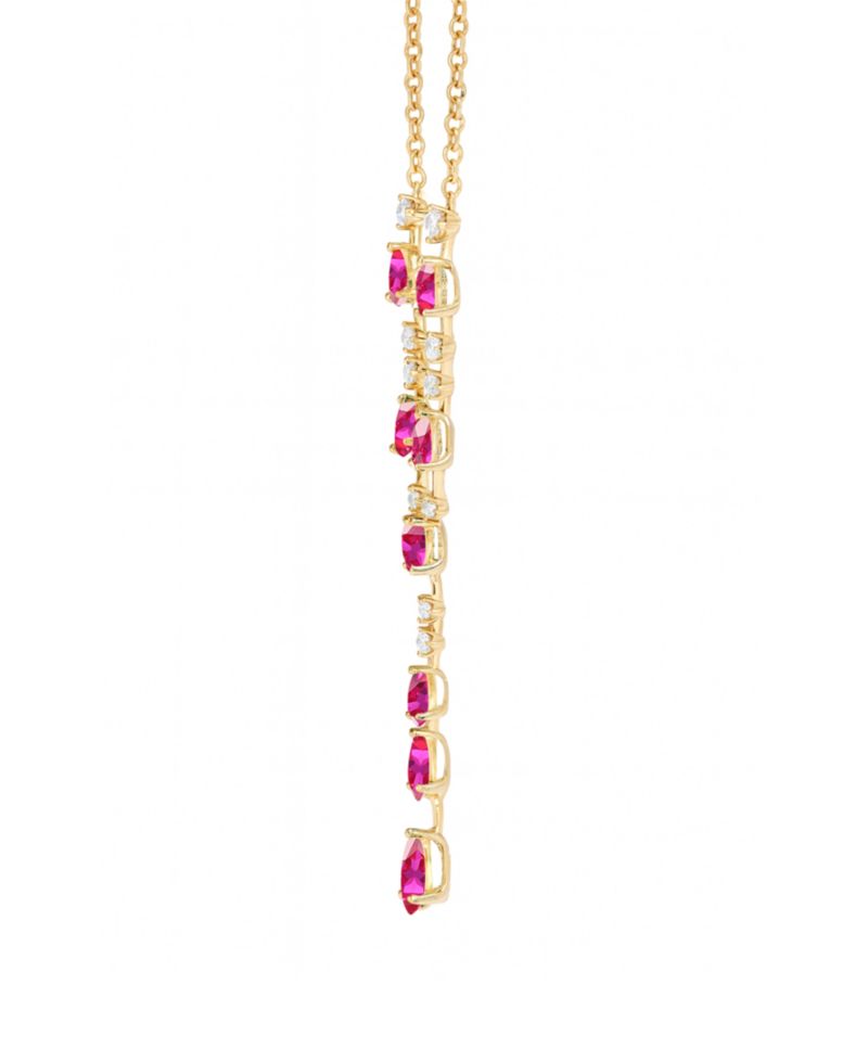 Blue Topaz (1/2 ct. t.w.) & Lab-Grown White Sapphire (1/2 ct. t.w.) Pendant Necklace in 14k Gold Over Sterling Silver (also in Ruby & Sapphire)