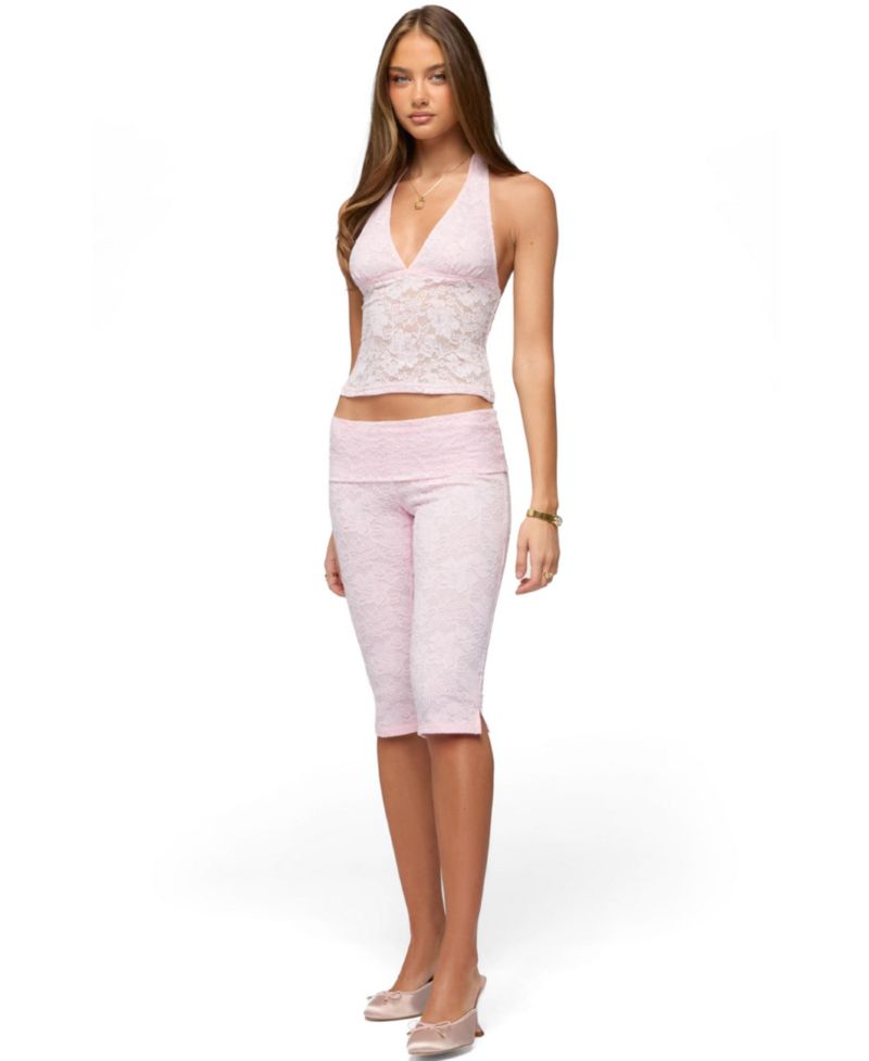 Women's Talisa Foldover Lace Capri Leggings