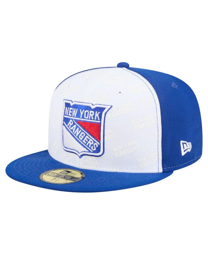 Men's White/Blue New York Rangers Repeat Two-Tone 59FIFTY Fitted Hat