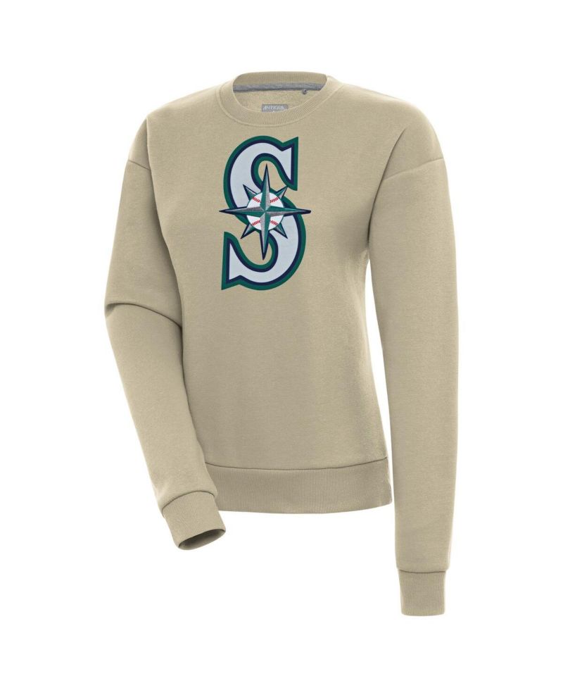 Women's Khaki Seattle Mariners Victory Pullover Sweatshirt