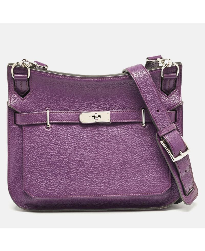 Pre-Owned HERMES Women's Ultraviolet Women's Togo Leather Palladium Finish