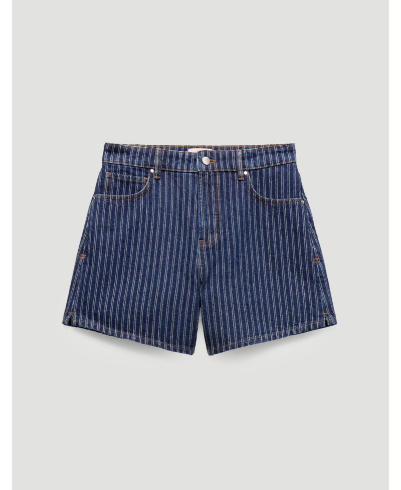 Women's Essential Denim Striped Shorts