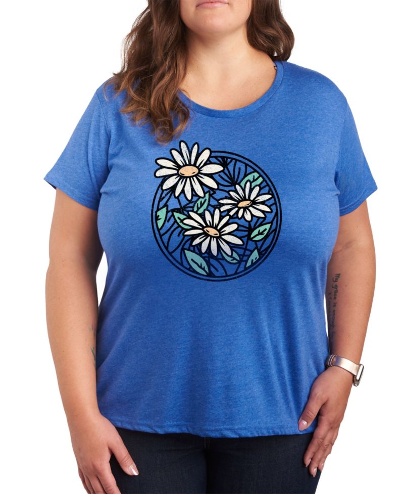 Wildflower Circle Plus Size Graphic T-Shirt