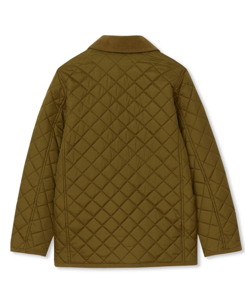 Girls' 4-16 Water-Resistant Quilted Corduroy Collar Jacket