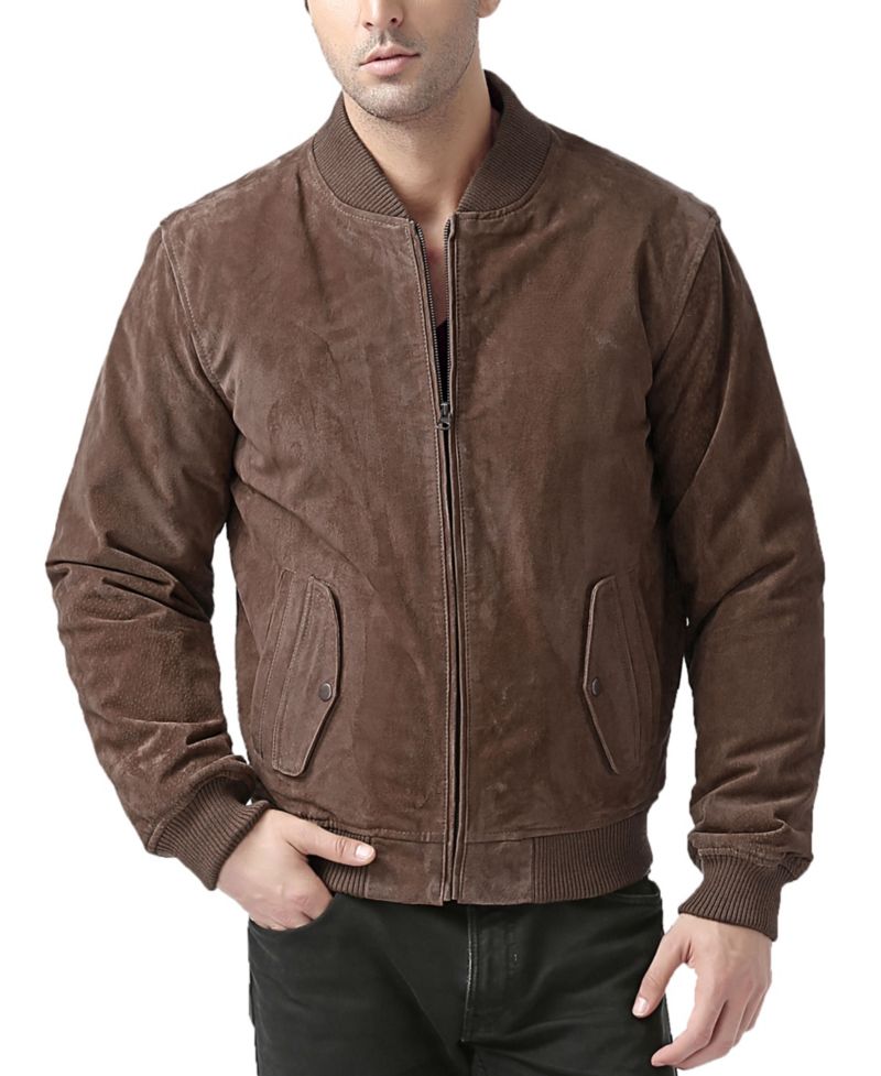 Men's Men Urban Leather Bomber Jacket