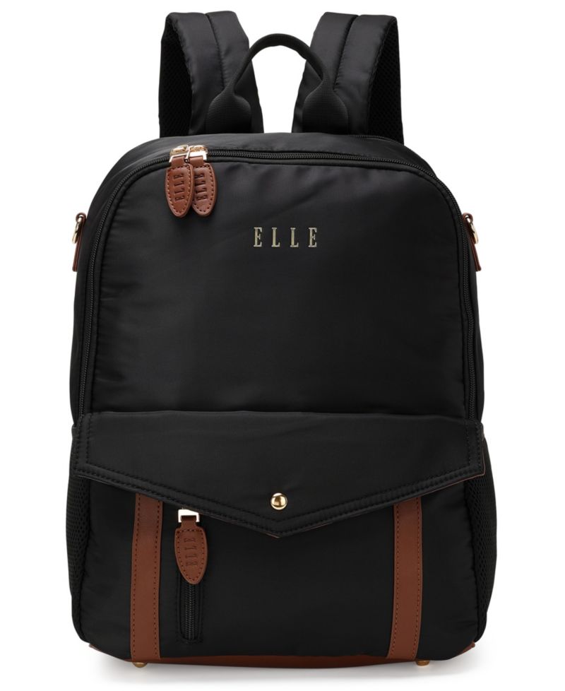 Luxe Journey 15.5" Twill and Faux Leather Backpack