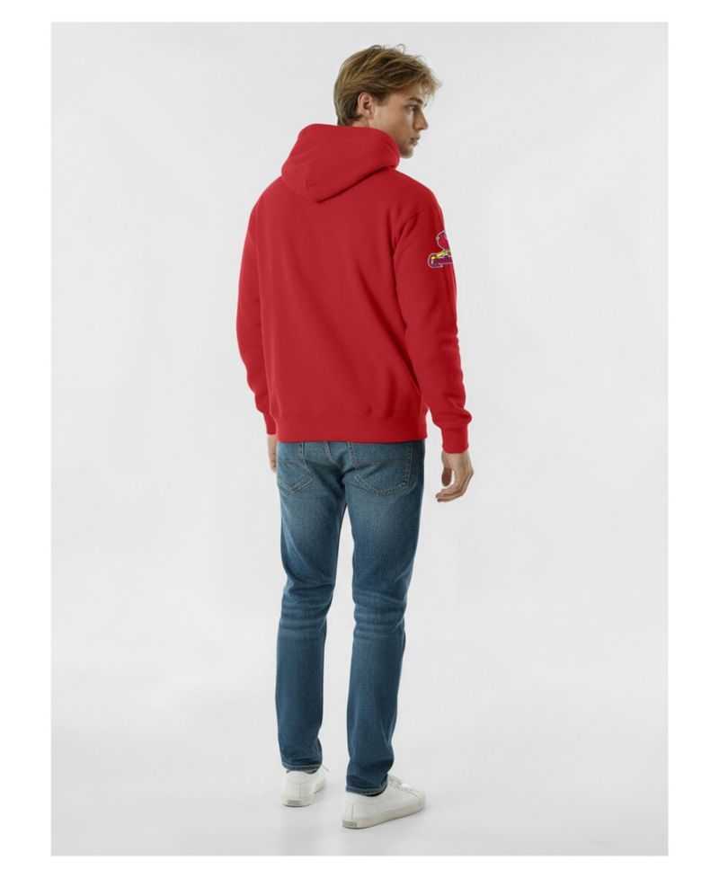 Men's Red St. Louis Cardinals Reverse Weave Chenille Hoodie
