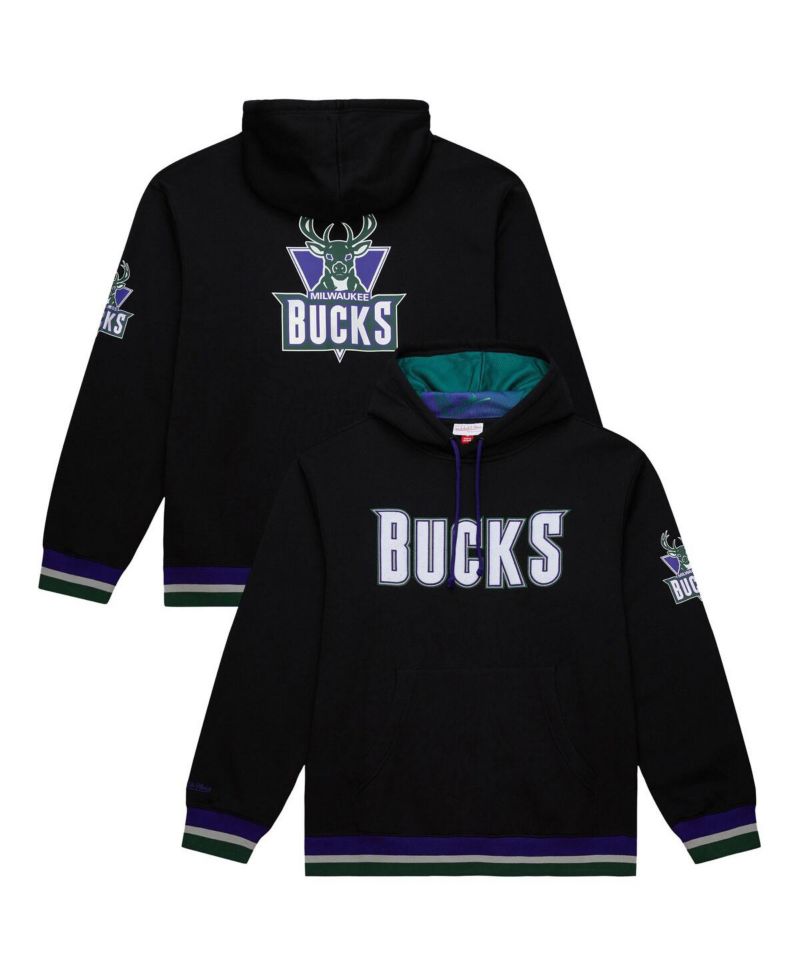 Men's and Women's Black Milwaukee Bucks Heavyweight Hoodie