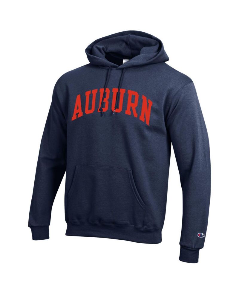 Men's Navy Auburn Tigers Basic Arch Fleece Pullover Hoodie