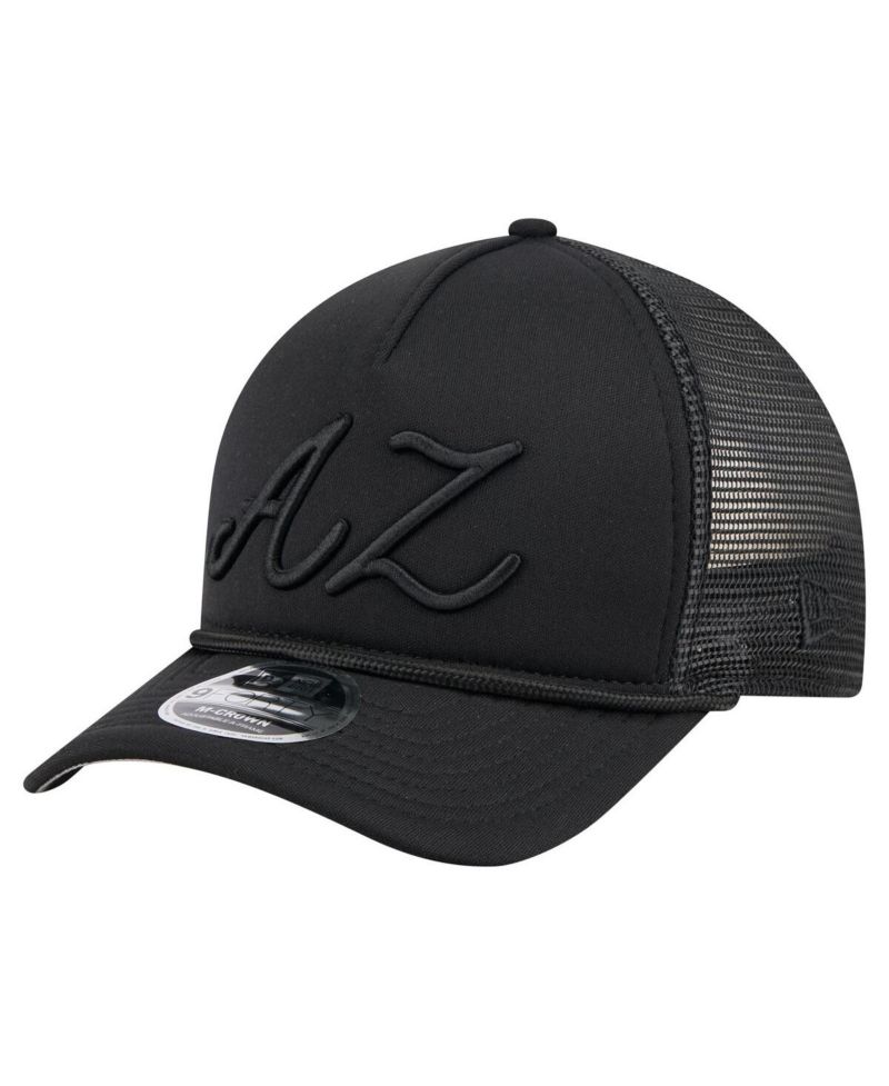 Men's Black Arizona Diamondbacks City Initial 9FORTY A-Frame M-Crown Adjustable Trucker Hat
