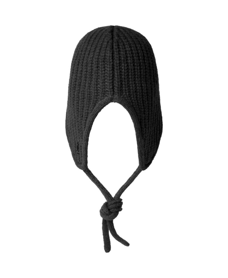 Ribbed Knit Chunky Label Beanie