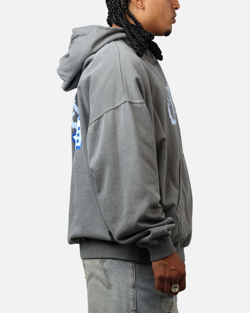 Men's Game Over Hoodie Sweatshirt - Washed Charcoal L