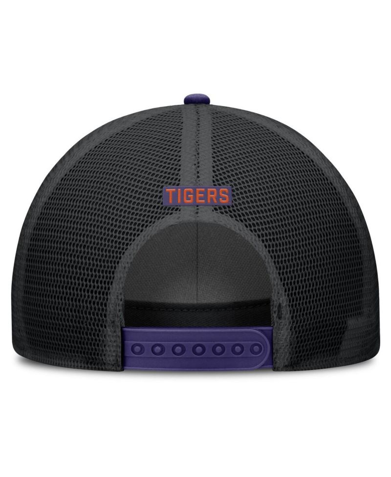 Men's Purple Clemson Tigers Rise Primetime Trucker Adjustable Hat
