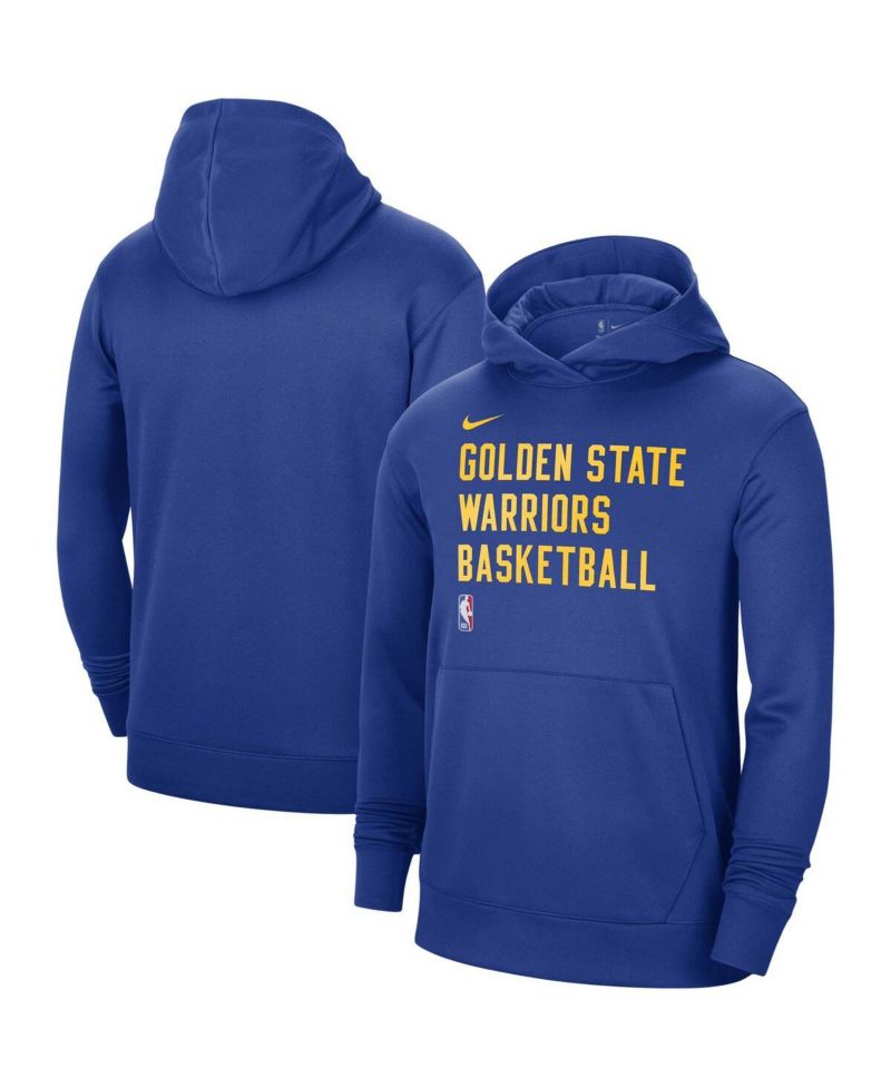 Men's and Women's Royal Golden State Warriors 2023/24 Performance Spotlight On-Court Practice Pullover Hoodie