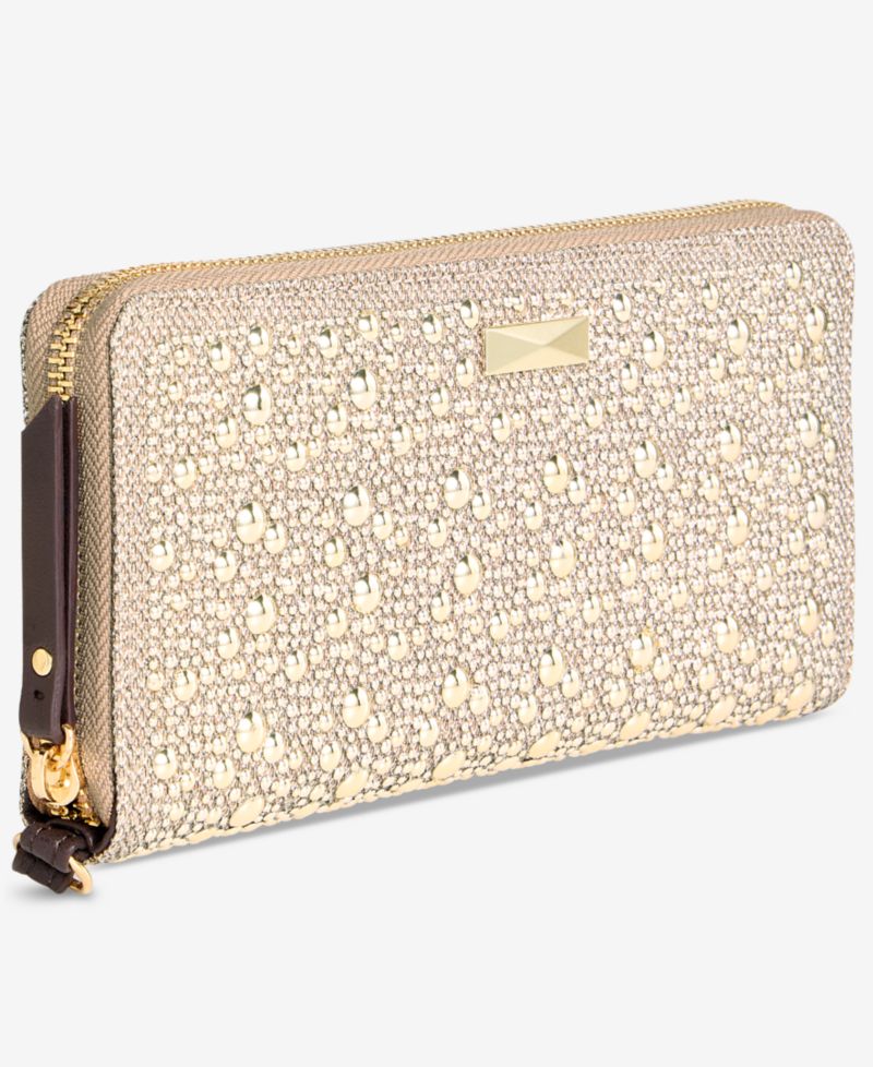 Hazell Bloom Studded Zip-Around Wallet