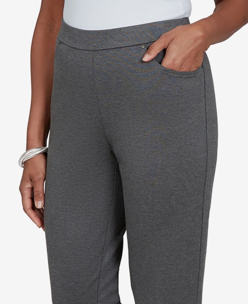 Petite Pull-On Mid-Rise Pants