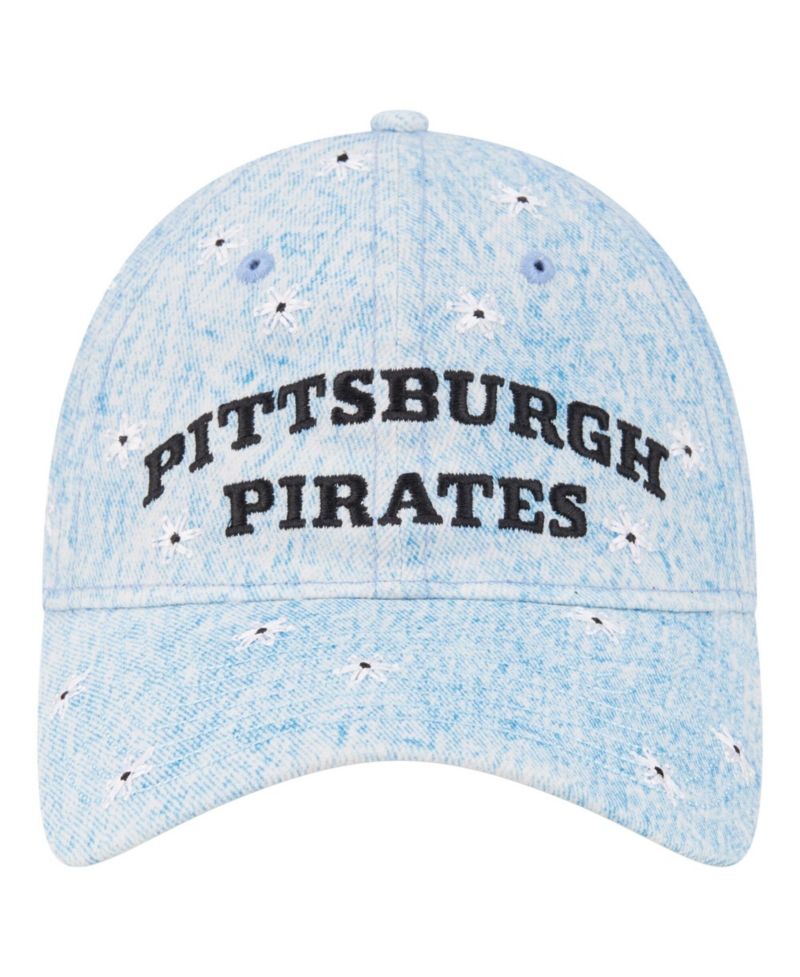 Women's Light Blue Pittsburgh Pirates Daisy All Over 9TWENTY Adjustable Hat