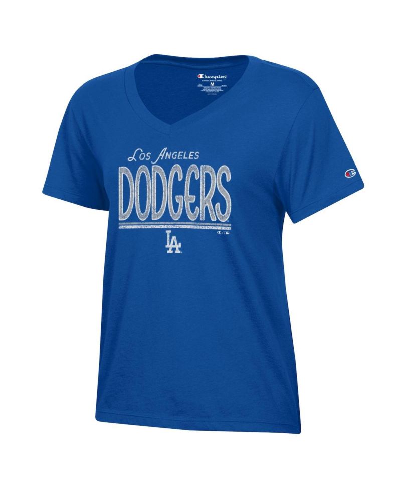 Women's Royal Los Angeles Dodgers Core V-Neck T-Shirt