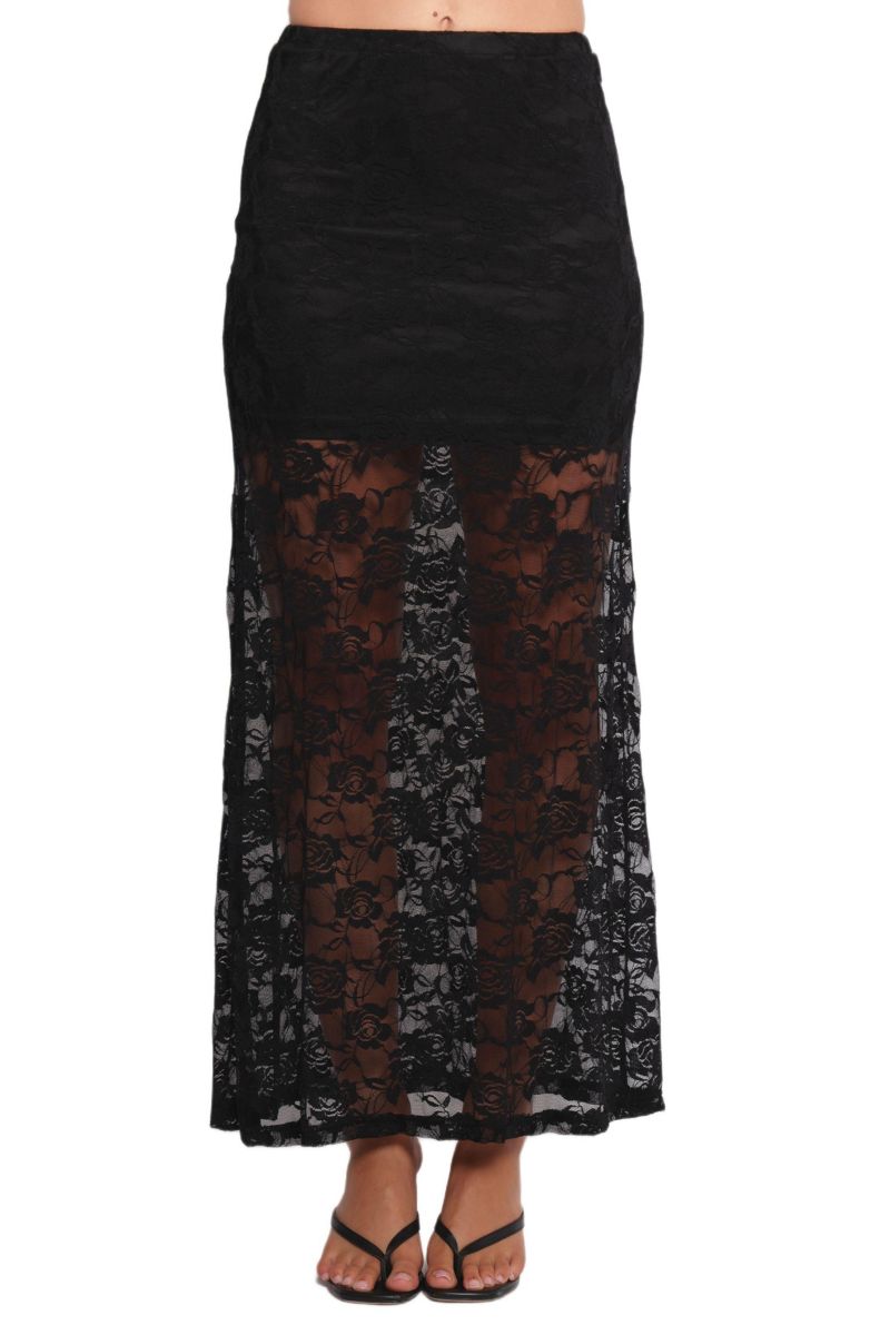 Women's Laken Sheer Lace Maxi Skirt