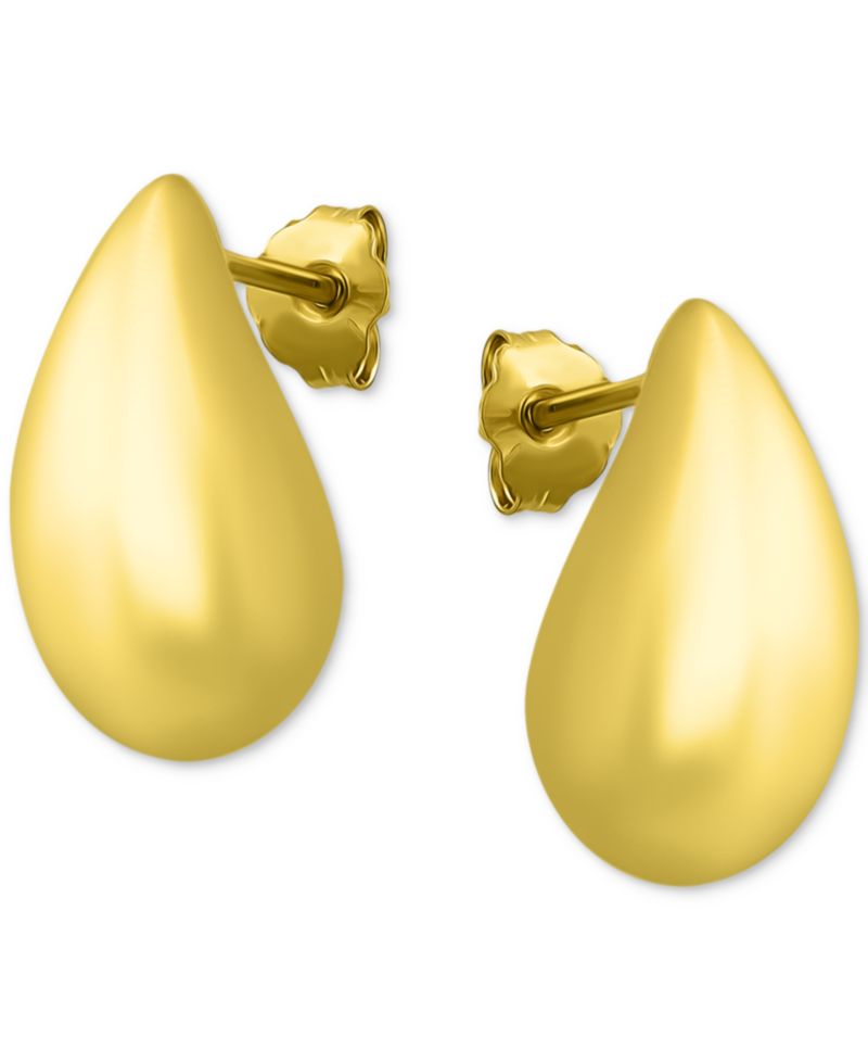 Polished Teardrop Stud Earrings