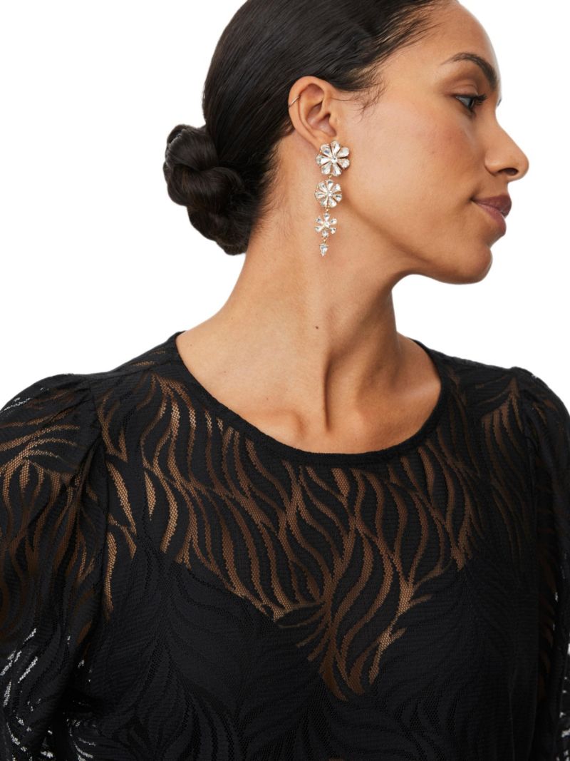 Women's Lace Peplum Top