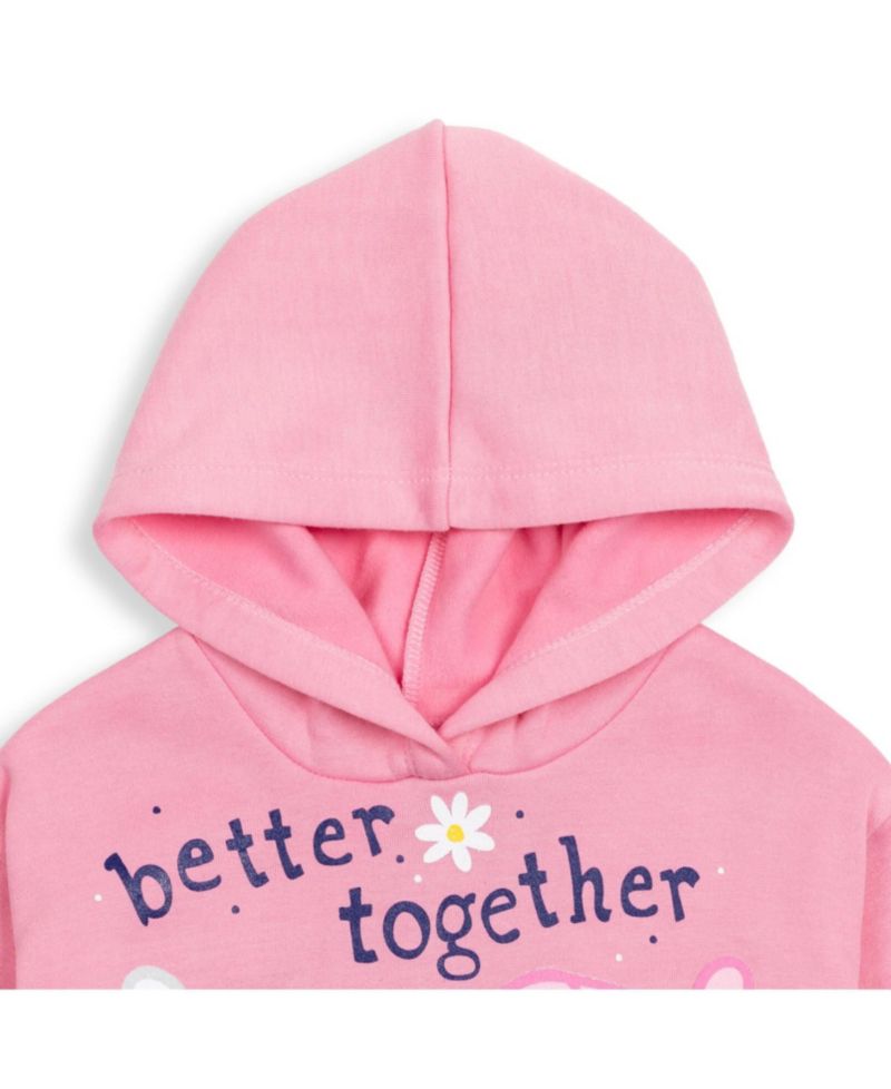 Girls Pullover Fleece Hoodie and Leggings Outfit Set