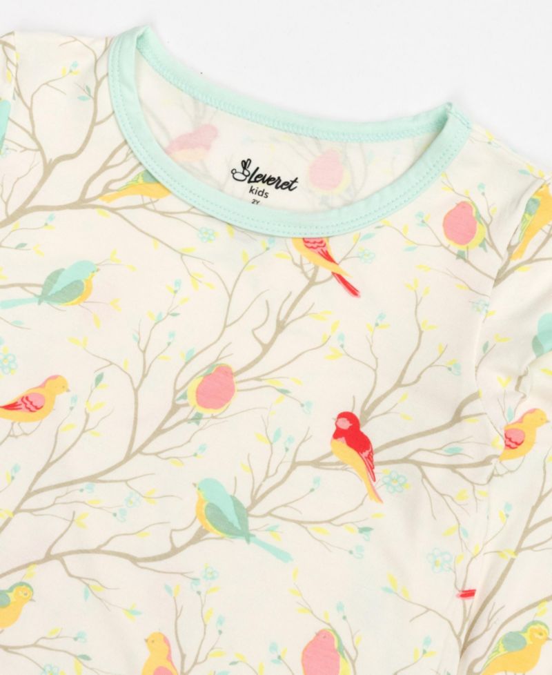 Baby Matching Family Two-Piece Cooling Bamboo Viscose Long Sleeve Pajamas - Nature and Wildlife Print (03M-24M)