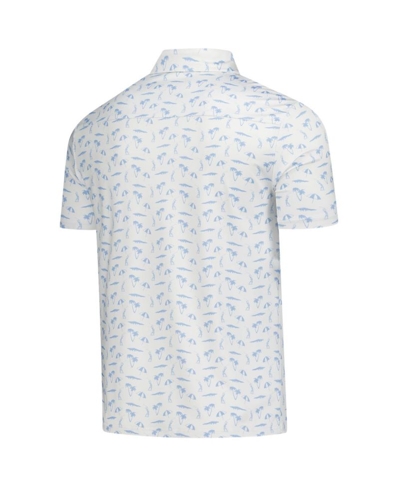 Men's Cream Arnold Palmer Invitational Polo Shirt