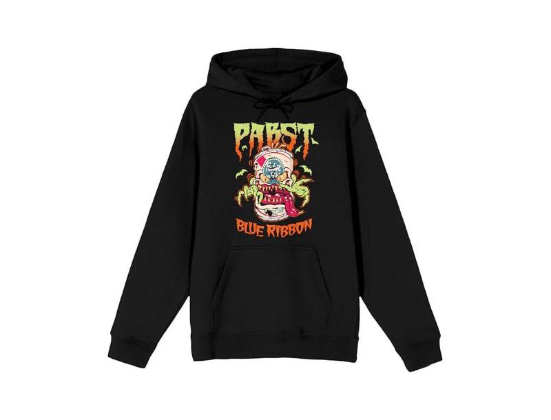 Men's Halloween theme can beer monster illustration on Adult Hoodie