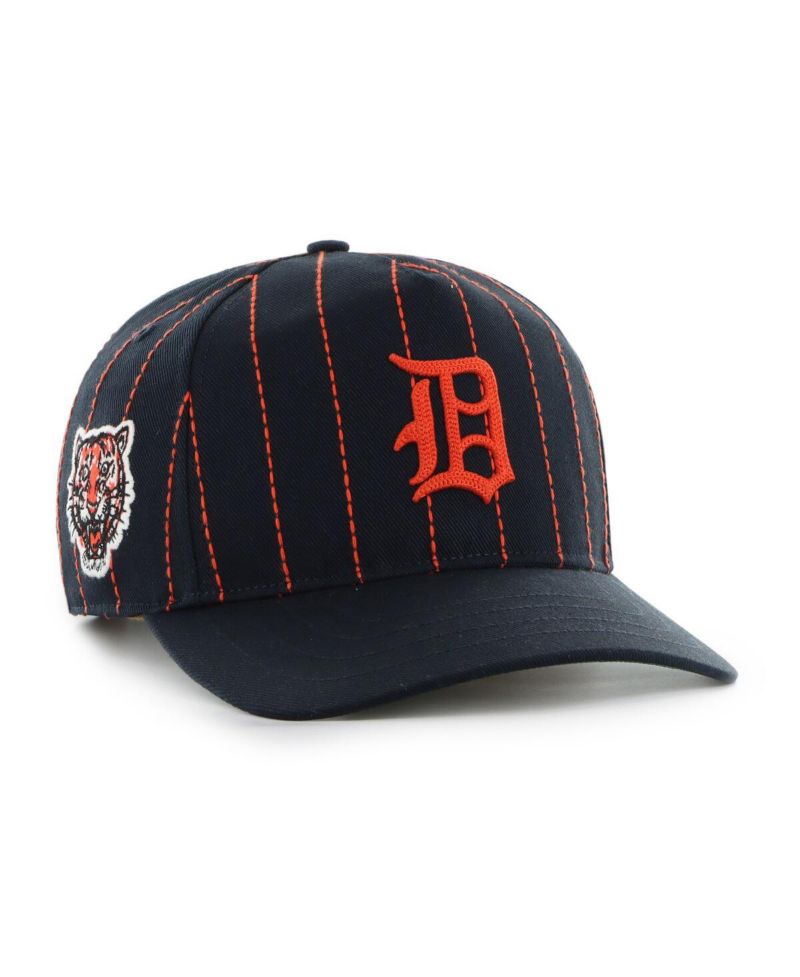 Men's x Rawlings Navy Detroit Tigers Pinstripe Hitch Adjustable Hat