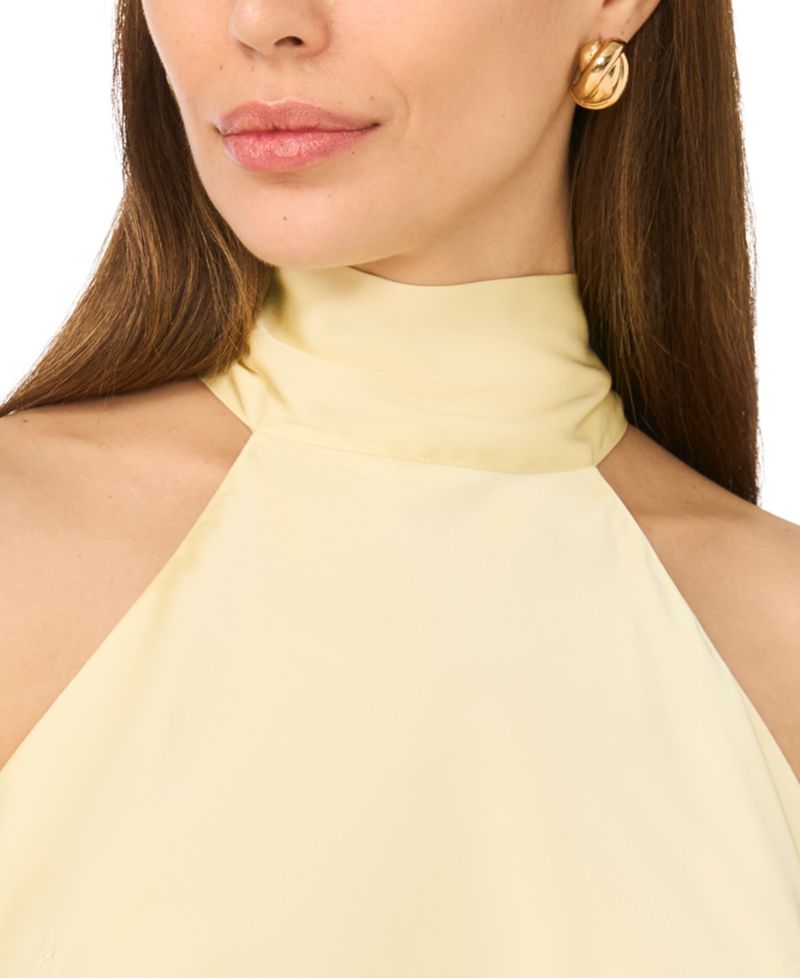 Women's Draped Tie-Back Halter Dress