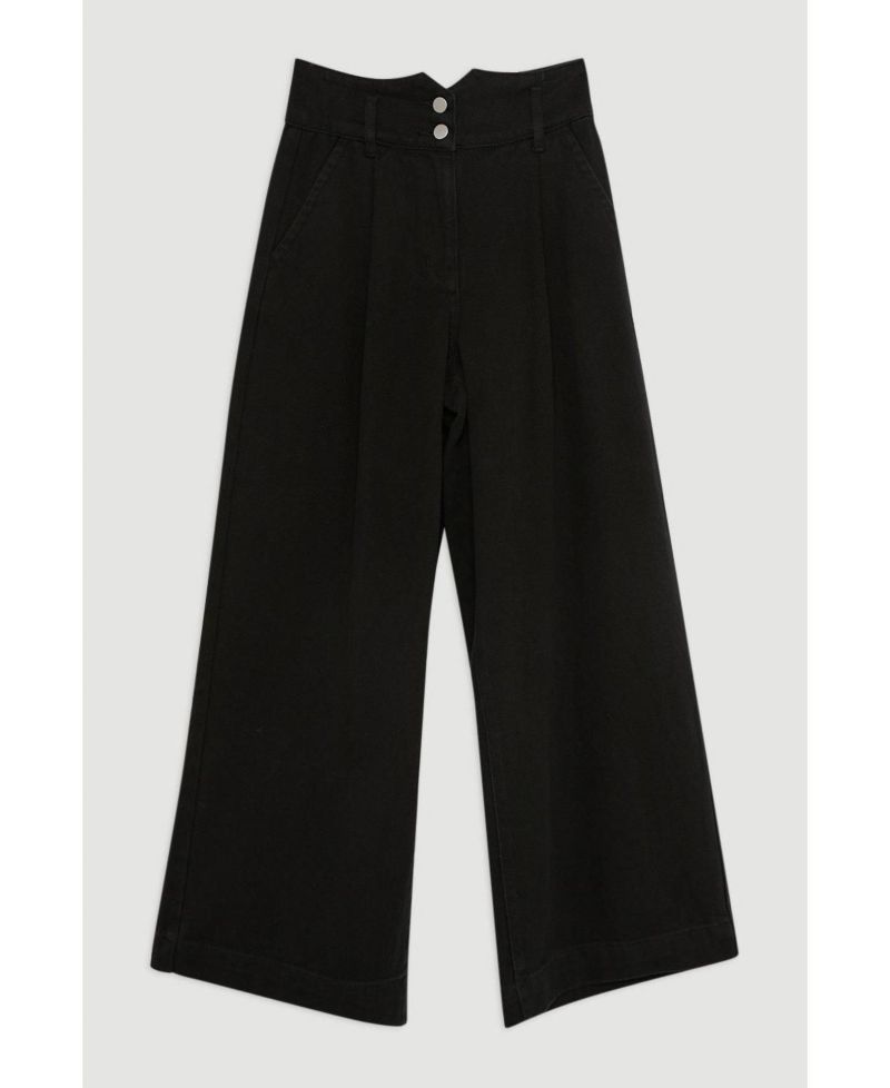 Women's Denim Wide Leg High Waisted Jeans