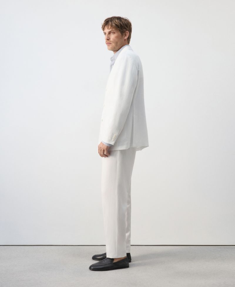 Men's Linen Lyocell Double-Breasted Suit Jacket