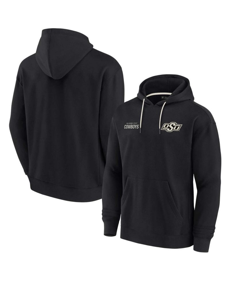 Men's and Women's Black Oklahoma State Cowboys Super Soft Fleece Pullover Hoodie