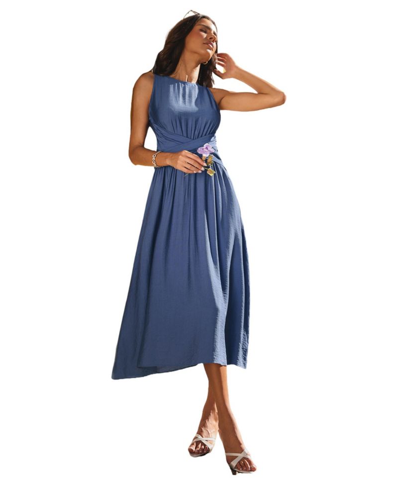 Women's Cosmopolitan Crewneck Sleeveless Midi Dress