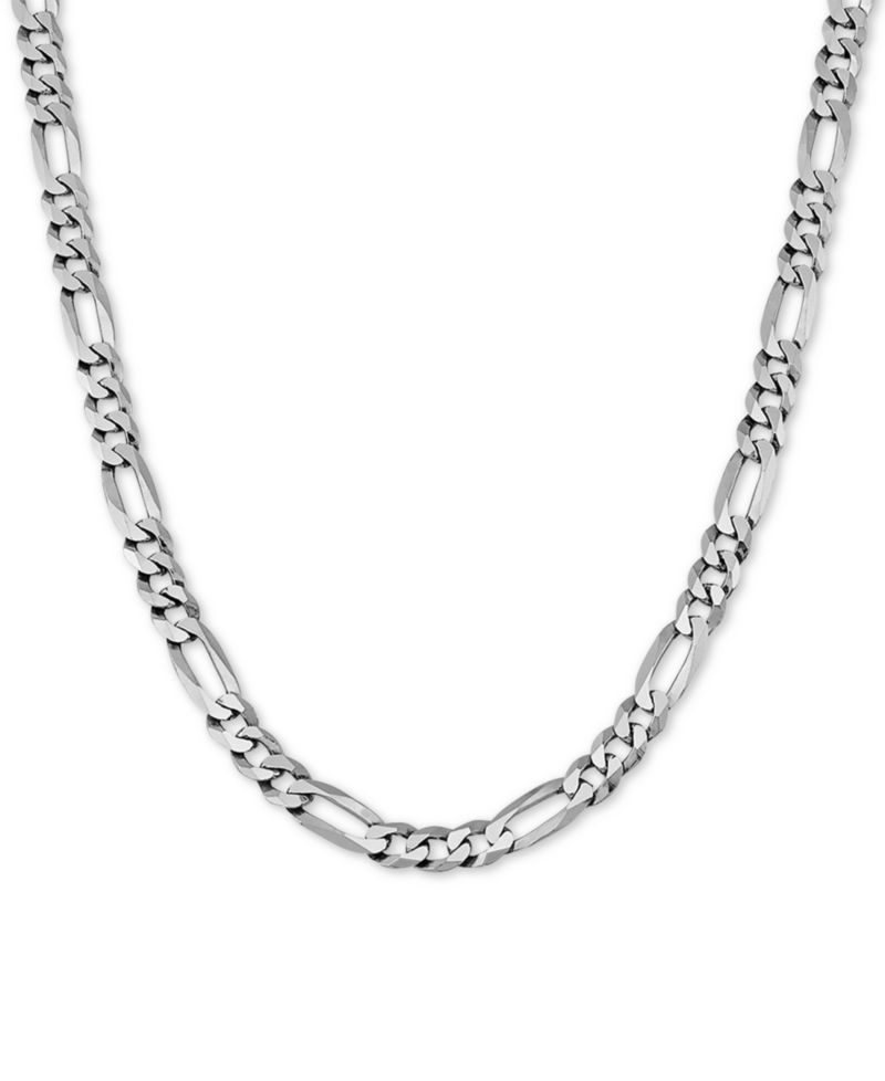 Figaro Link 22" Chain Necklace in 18k Gold-Plated Sterling Silver or Sterling Silver