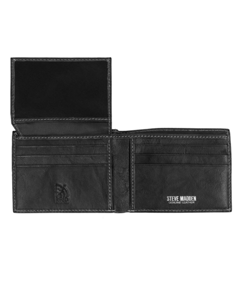 Men's Antique-like RFID Passcase Wallet