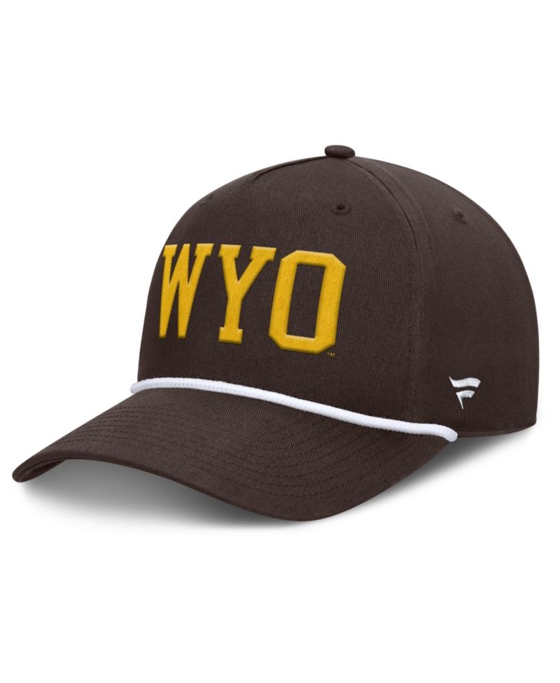 Men's Brown Wyoming Cowboys Foul Ball Rope Adjustable Hat