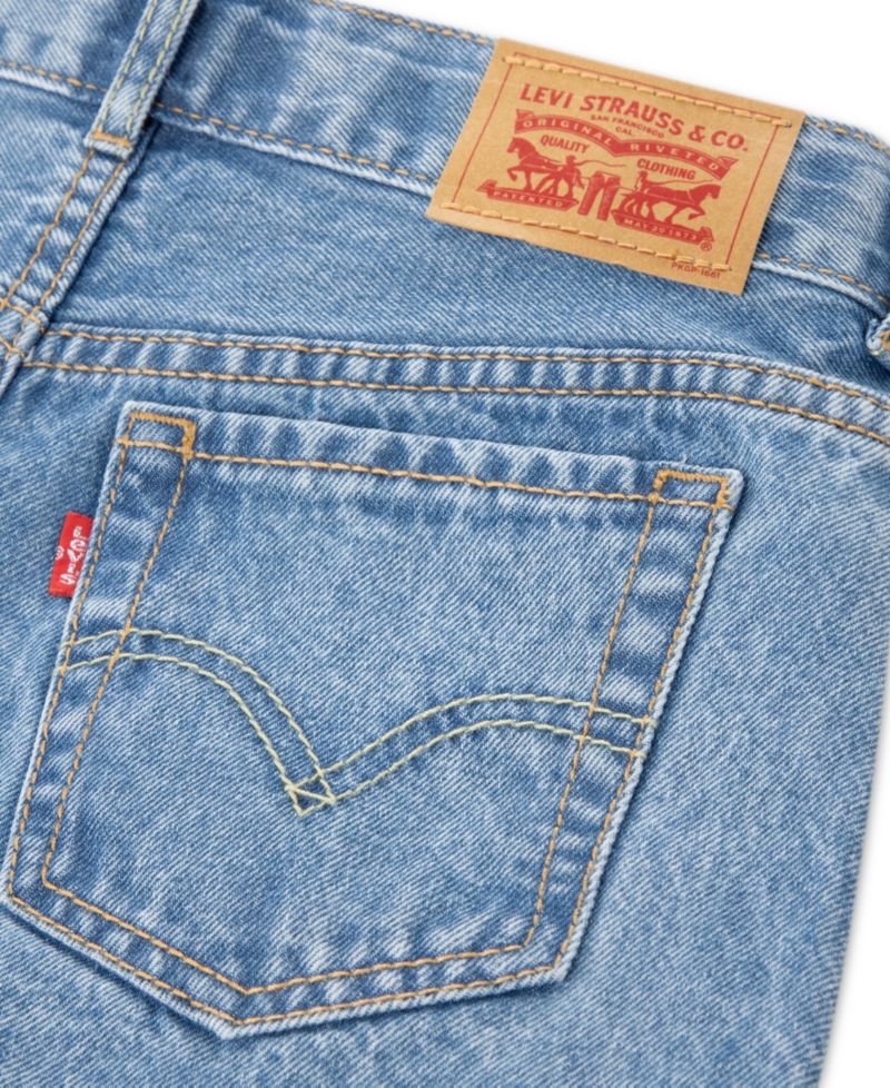 Girls' 7-16 Embroidered Mini Mom Shorts