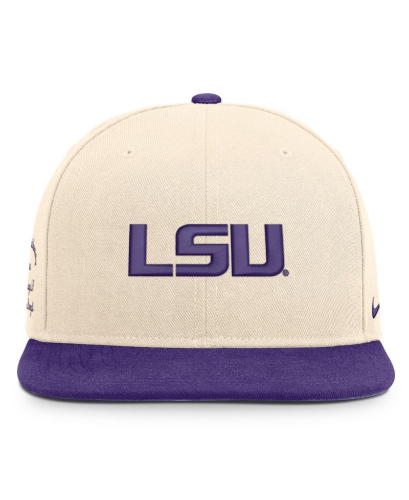 Men's and Women's Natural/Purple LSU Tigers Campus Prep snapback Hat