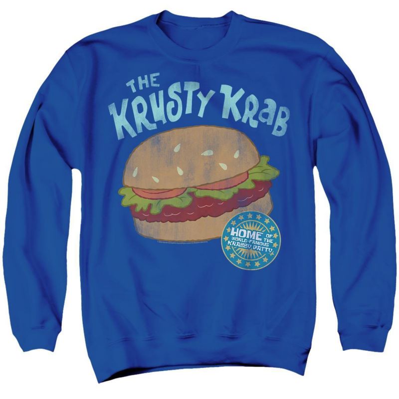 Men's Krusty Krab Crewneck Graphic Retro Sweatshirt