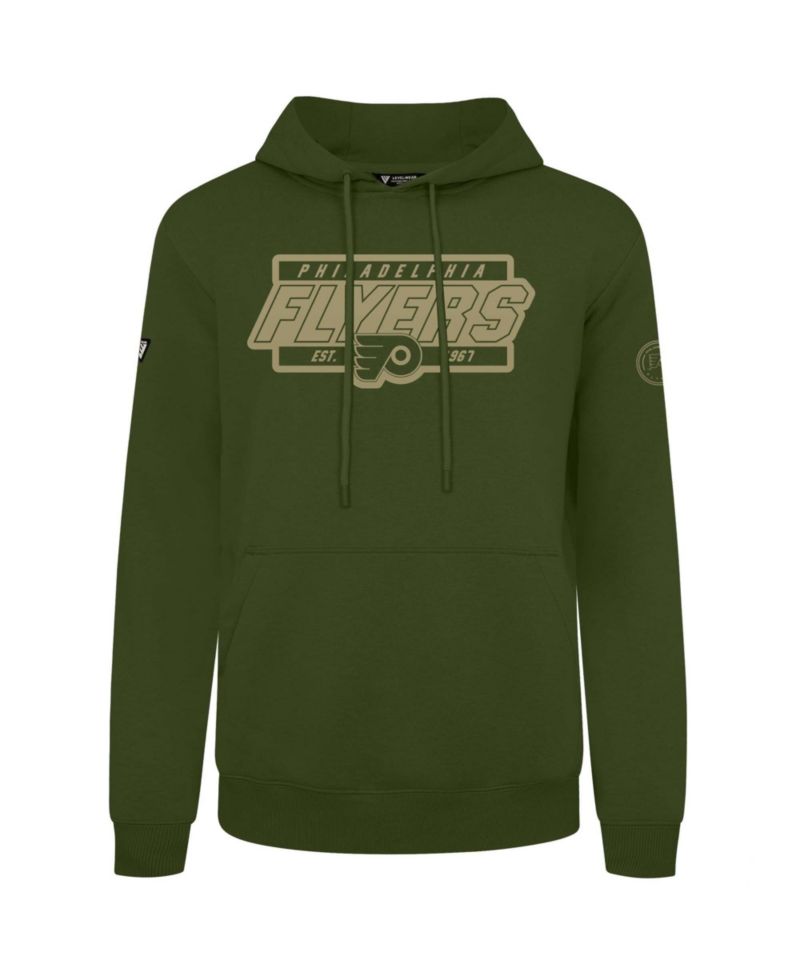 Men's Olive Philadelphia Flyers Podium Pullover Hoodie